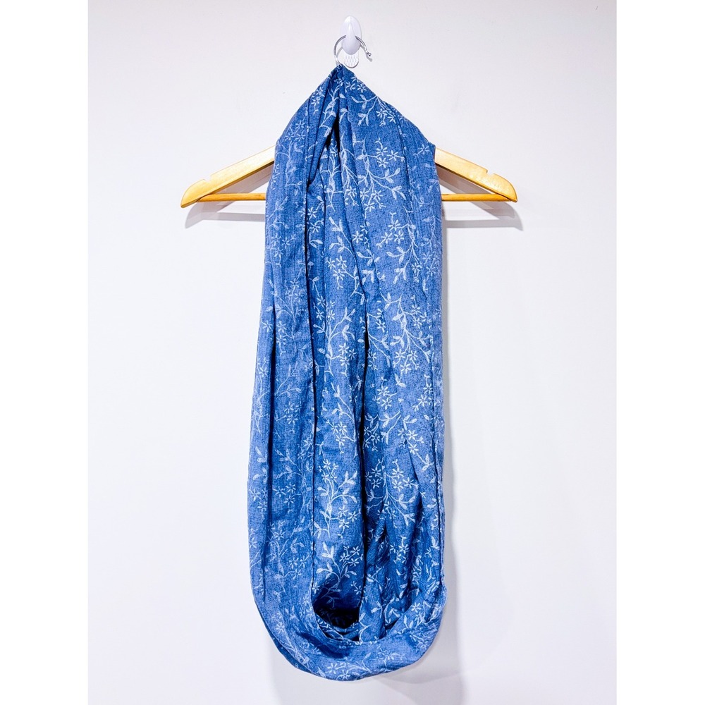 Blue floral infinity scarf | Lightweight casual